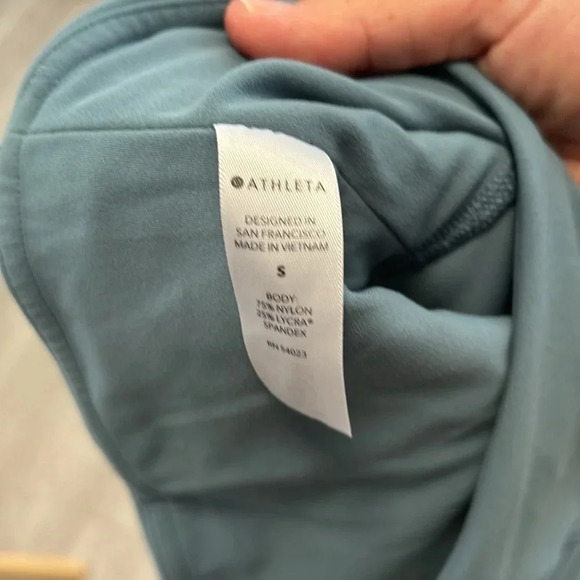 Athleta Elation Pirouette 7/8 Tight Leggings in dusty blue green size small - Picture 9 of 11